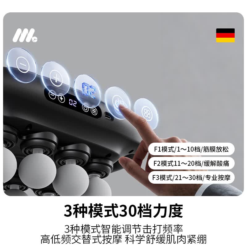 MOLICOX德国品牌丨肩颈按摩仪筋膜枪多功能背部腰部颈椎全自动全身深层肌肉电动按摩器生日送礼物男女生 标准常规版丨8驱4连杆40KG深层推力丨静音长续航 2026新款全球同步发售丨海外多国博主测评丨超质感