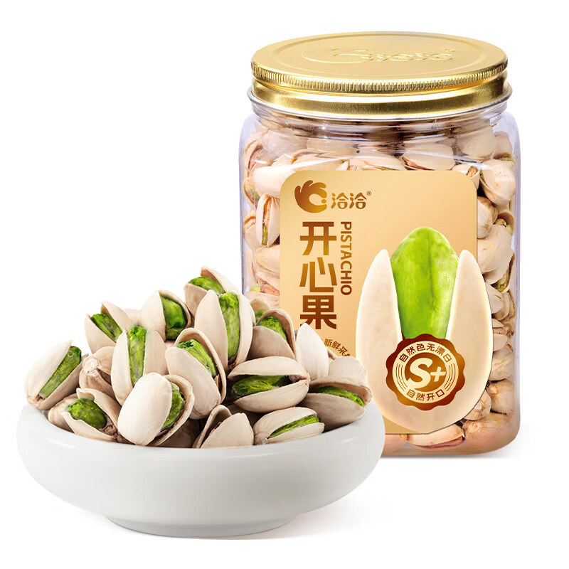 洽洽 喀吱脆洽洽开心果罐装400g盐焗味干果炒货原色无漂白健康坚果零食 【原色不漂白】罐装开心果400g