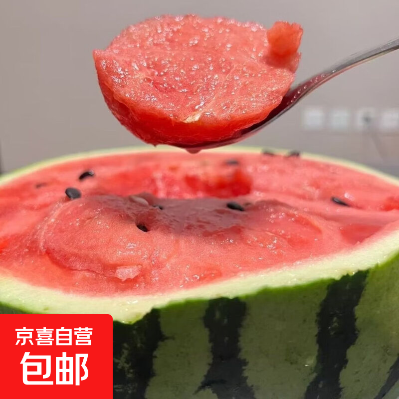 正宗美都麒麟西瓜现摘现发脆甜瓜多汁有籽当季新鲜水果 冰糖麒麟瓜 精品麒麟西瓜/ 6-8斤【越大越甜】一个瓜