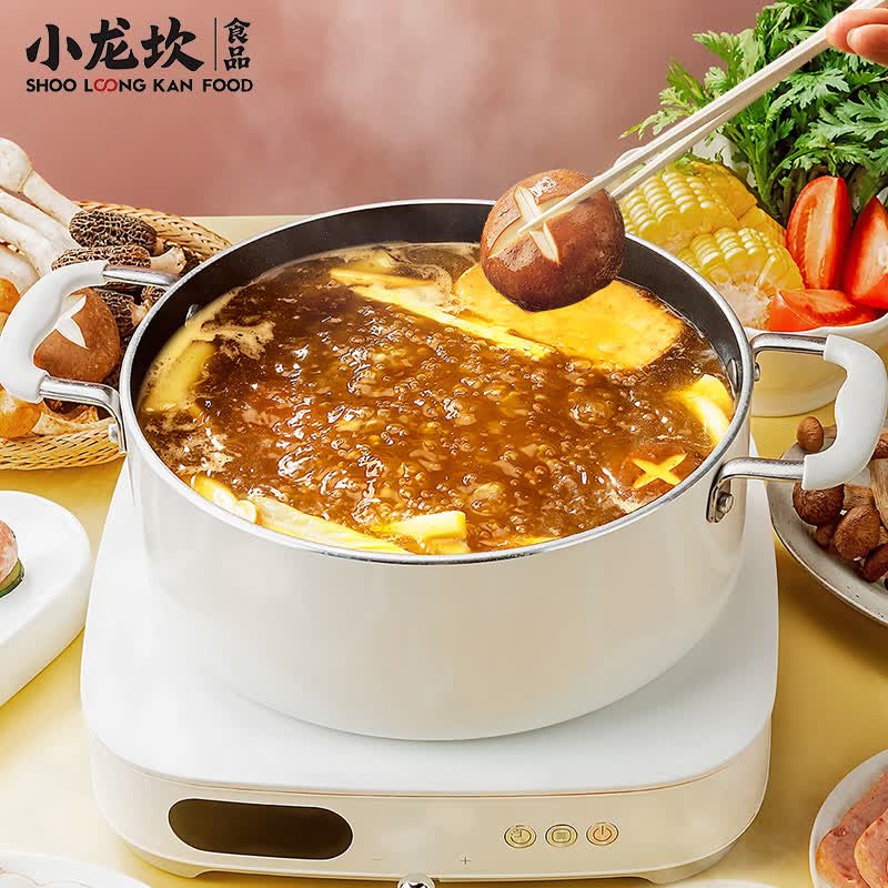 小龙坎 火锅底料牛油底料组合 麻辣香锅重庆火锅特产麻辣烫调料 菌汤底料100g*3