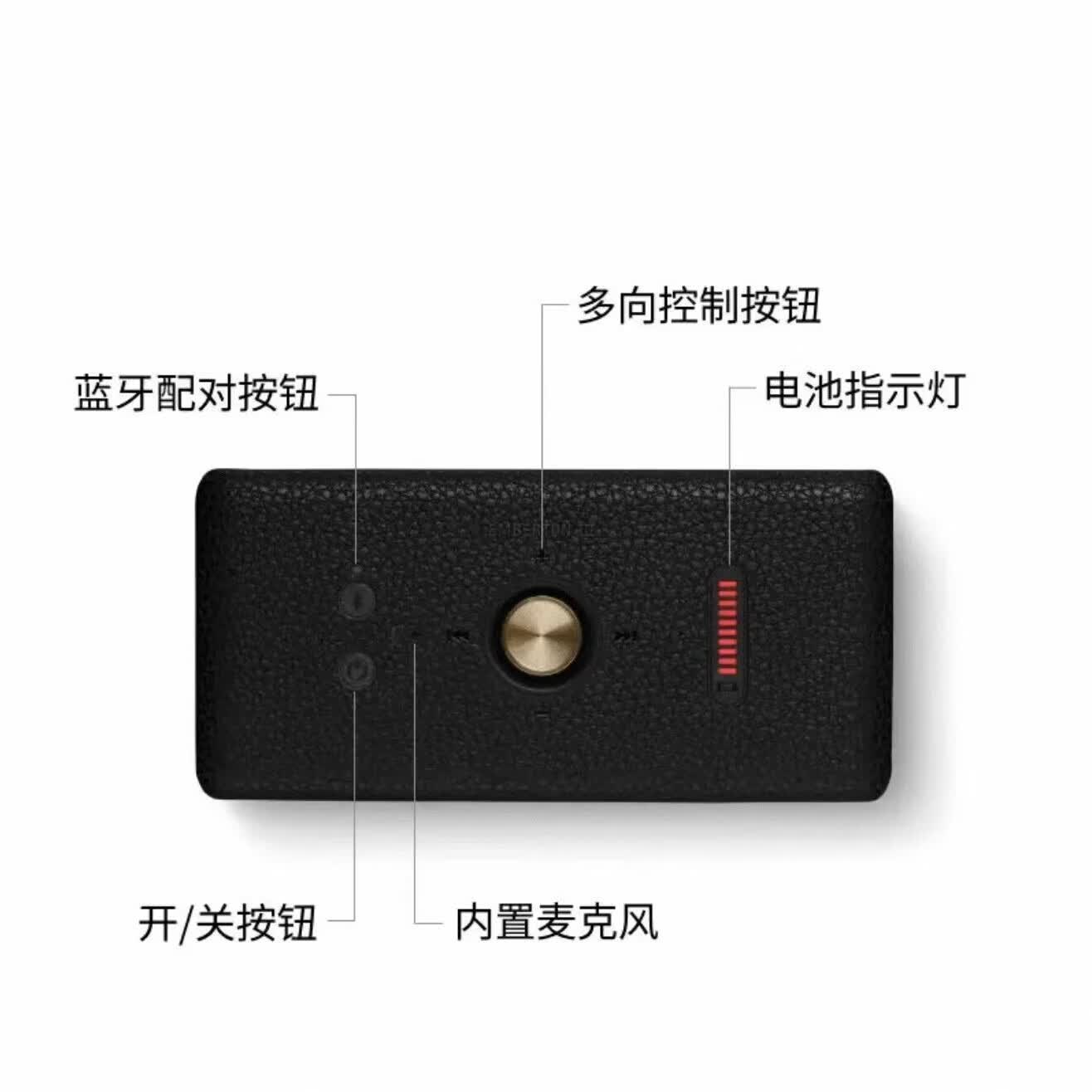 马歇尔(Marshall)EMBERTON Ⅲ 便携式户外露营无线蓝牙音箱 防水家用音响 长续航 EMBERTONⅢ午夜蓝 原装进口