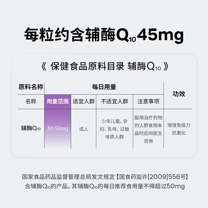 双心(Doppel herz)辅酶Q10软胶囊 有助于增强免疫力有助于抗氧化蓝帽保健品 辅酶Q10 蓝帽 60粒*2盒 1周期