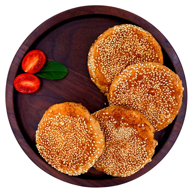 福成美食家老北京麻酱烧饼4枚280g 28层酥脆手工擀制早餐火锅主食空气