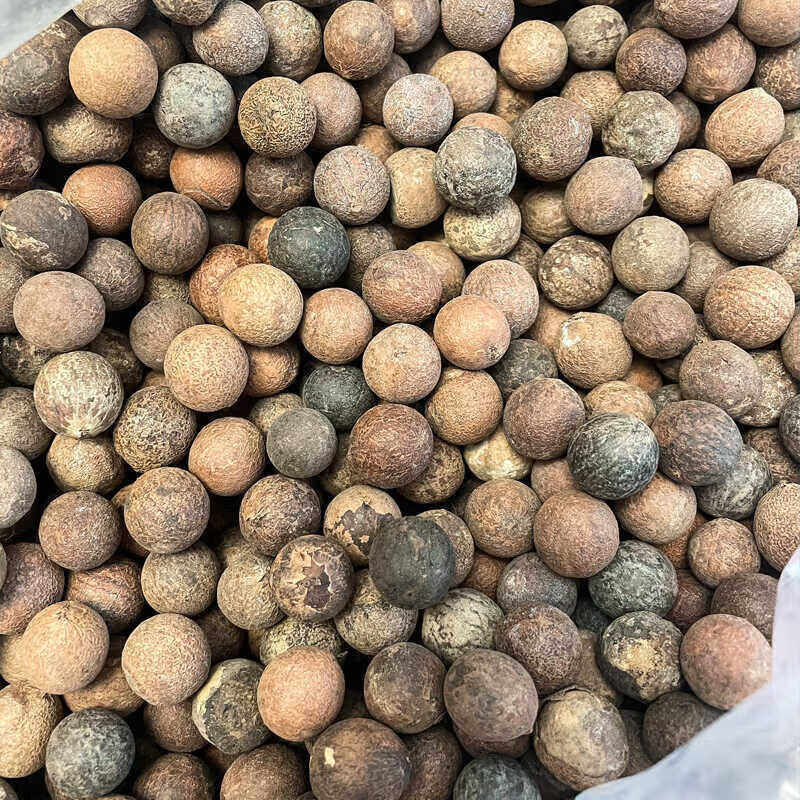 菩提子原籽白玉菩提根原籽原果未打磨原料贝叶棕去皮大果散珠风化 带皮20-22mm一斤装【约60颗】