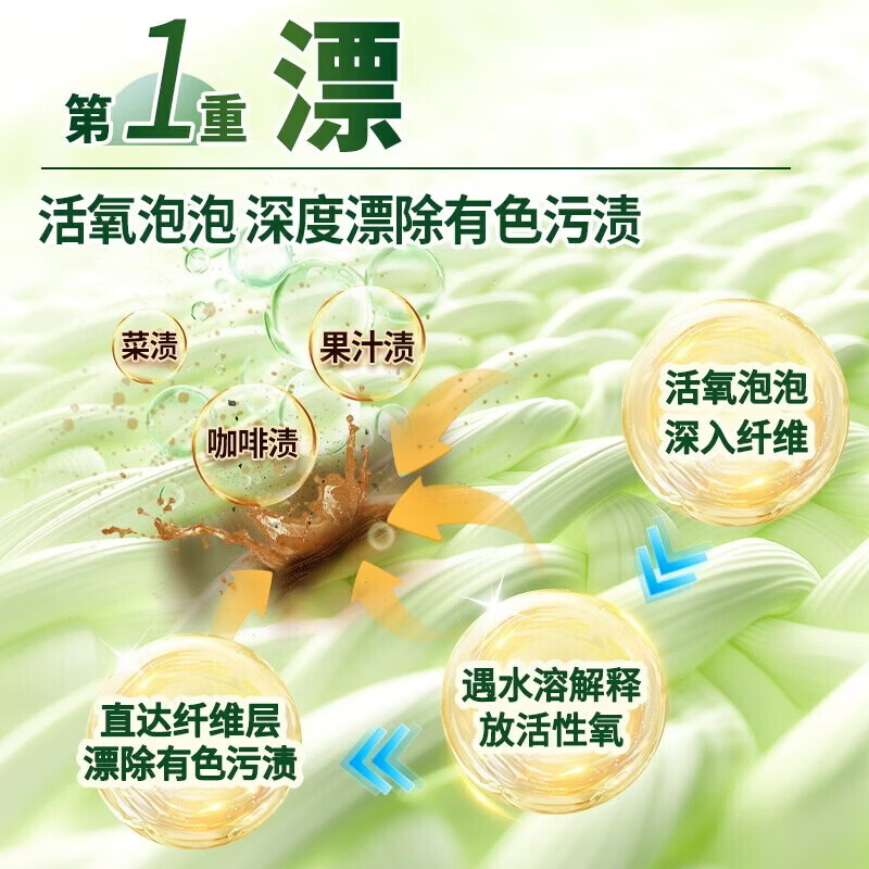 水卫士校服净爆炸盐彩漂粉白鞋白衣衬衫去顽渍亮白增艳污渍清洗剂水卫仕 340g*3瓶超值装(活氧去污)