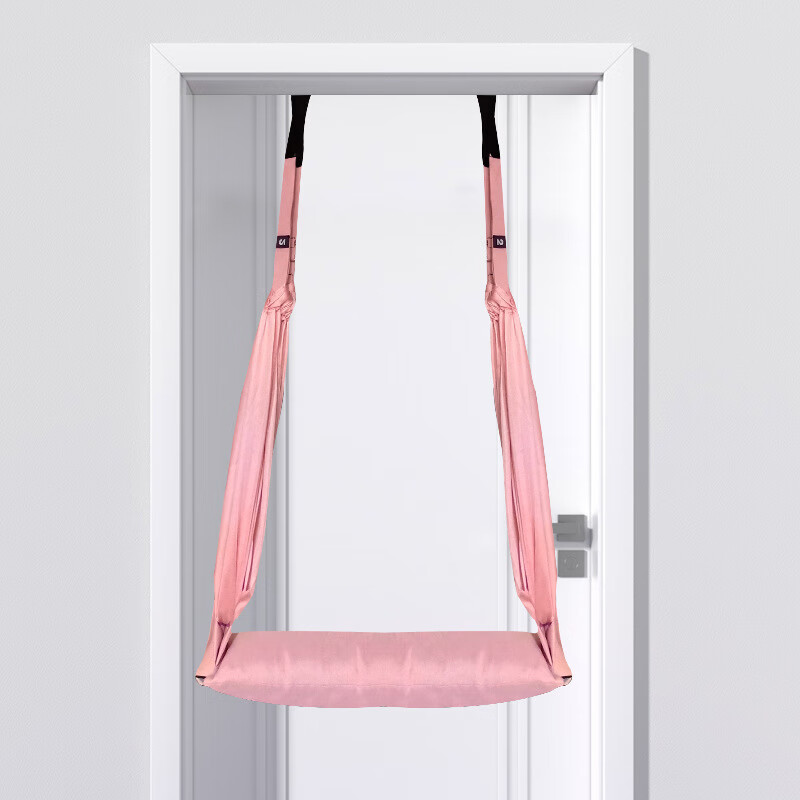 腰部拉伸器牵引式锻炼器腰椎舒缓器瑜伽辅助工具用品吊腰拉腰 粉色