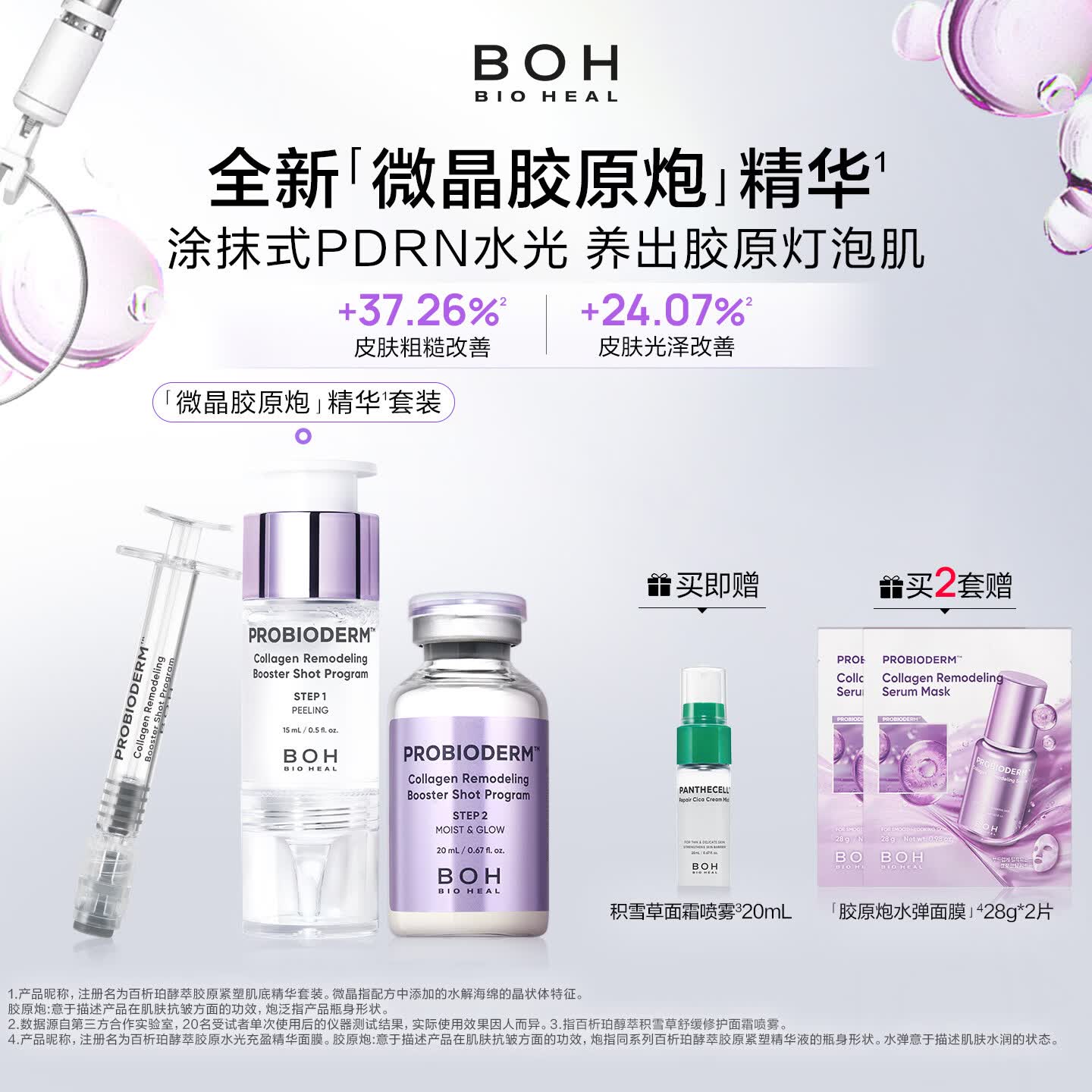 BIOHEAL BOH胶原炮水光精华保湿紧致改善细腻毛孔 1套