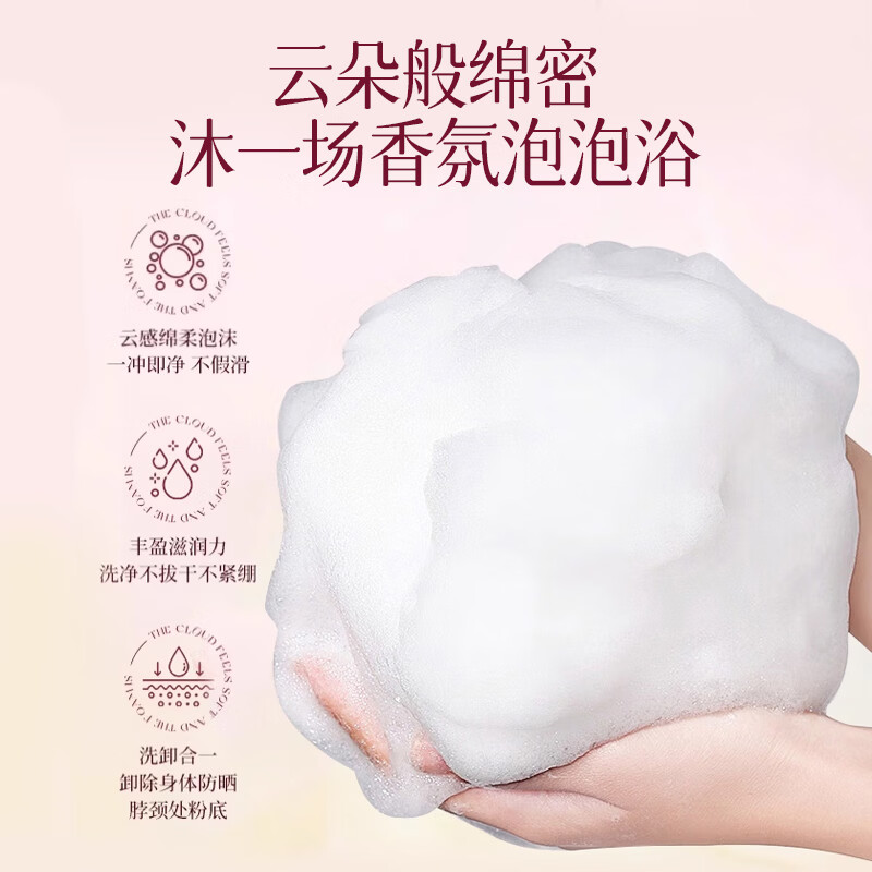 YUHOO玫瑰樱花花瓣持久留香沐浴露滋润保湿樱花男女通用沐浴露 玫瑰花瓣护理500ml【香氛】 2瓶