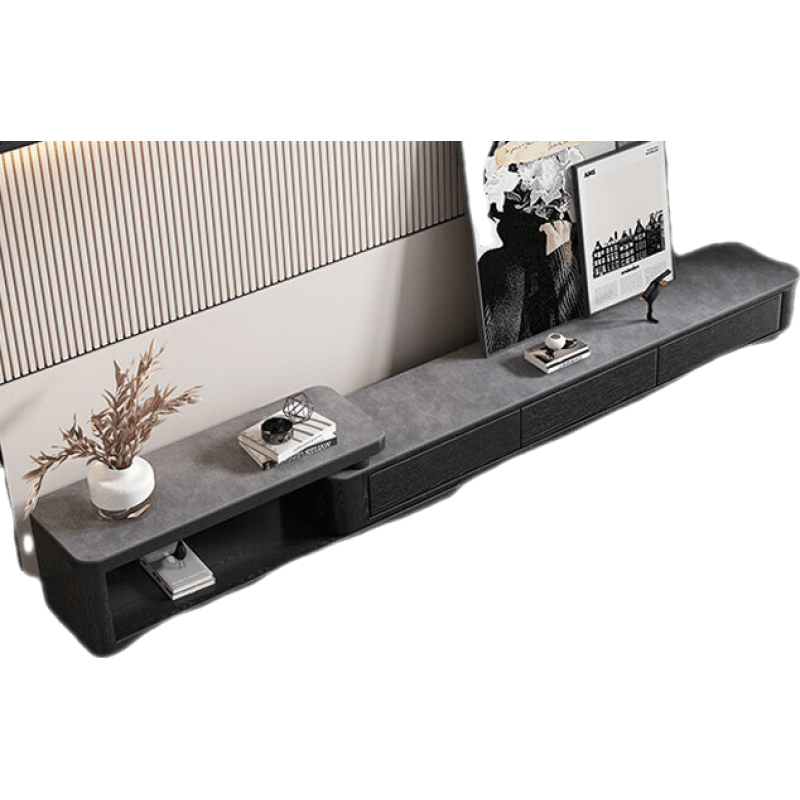 茶几 岩板伸缩电视柜茶几组合现代简约小户型客厅家用电视机柜储物地柜 1.3米茶几【可伸缩】 整装