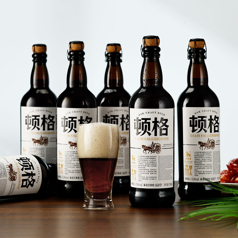 顿格（DUNGE）OAK 橡木桶高端精酿啤酒 15.0°P 橡木桶发酵 甄选进口麦芽 700mL 2罐 双瓶装
