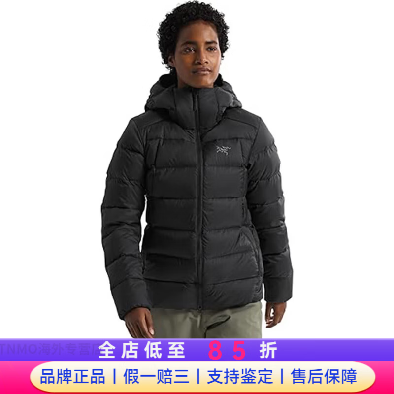 始祖鸟（ARC'TERYX）Thorium Hoody女士羽绒服750蓬鹅绒防风雨秋冬连帽保暖上衣外套 黑色 XXS