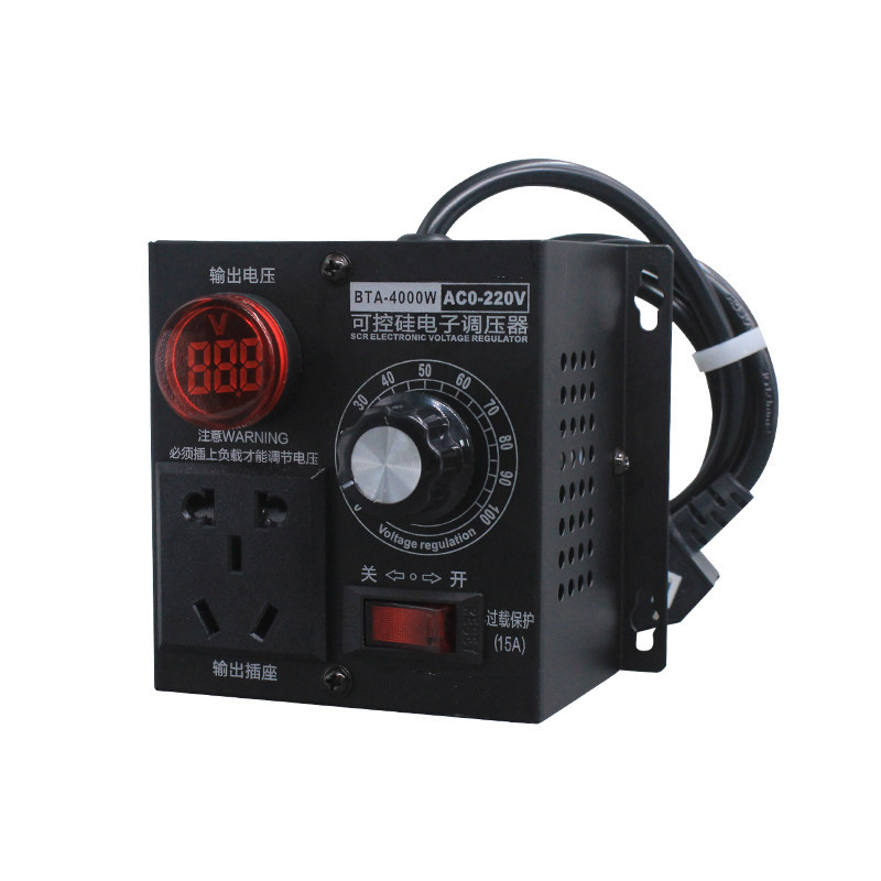 调压器可控硅电子调压器大功率电机电钻变速调速器调温器220v 4000w