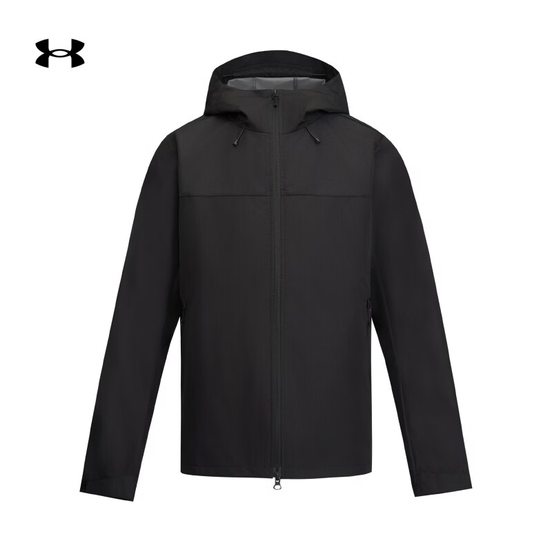安德玛（Under Armour）【早秋上新】UA秋冬新款男子硬壳机能户外运动外套6014383 黑色001 L 建议拍小一码