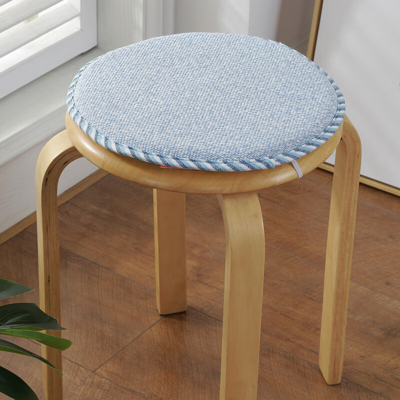 莫洛格 四季通用圆形海绵椅子垫圆椅子套圆形椅垫儿童圆凳子坐垫圆椅