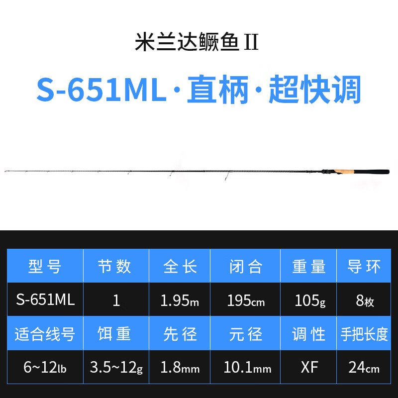 s blackhole 米兰达鳜鱼二代路亚竿鲈鱼桂鱼鳜鱼竿淡水虫竿超快钓路亚
