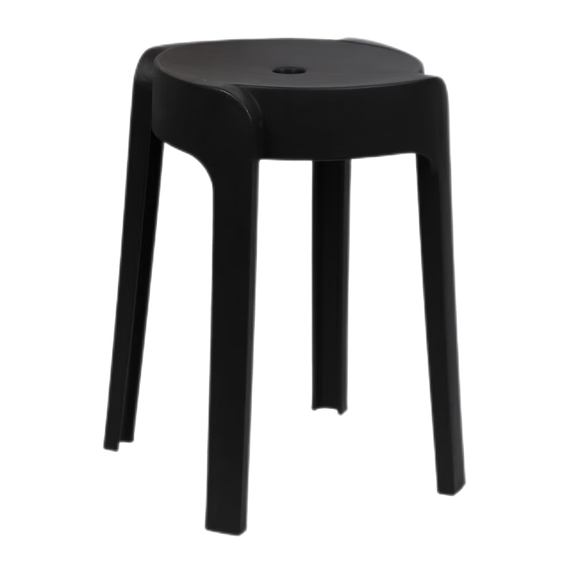 菲达森塑料凳子家用加厚圆凳现代简约创意客厅餐桌塑胶高椅子可叠放摞叠 【升级加强款-承重500斤】四把装-温馨