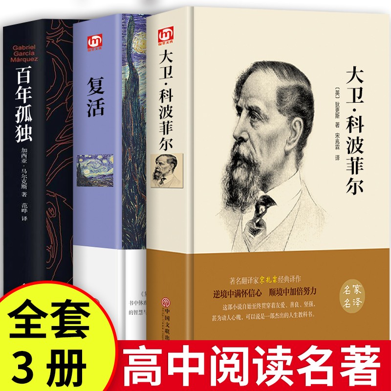 全套4册 百年孤独+大卫科波菲尔+复活+