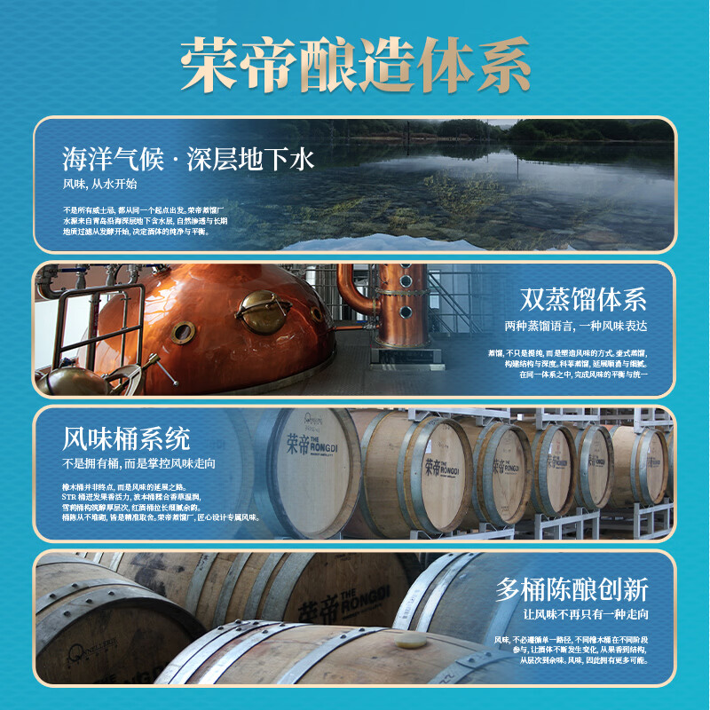 荣帝卓选1号单一麦芽威士忌酒国产700ml