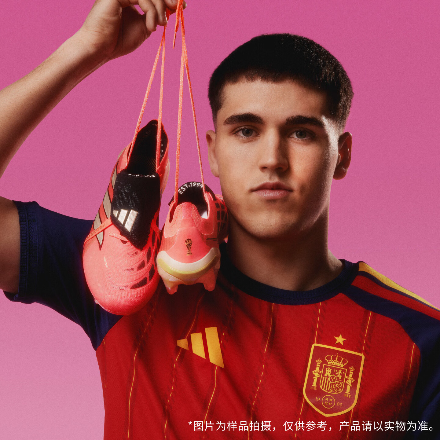 adidas PREDATOR ELITE FT AG人造草皮短钉足球鞋男女阿迪达斯 漩涡荧光红/铬灰/黑色 45