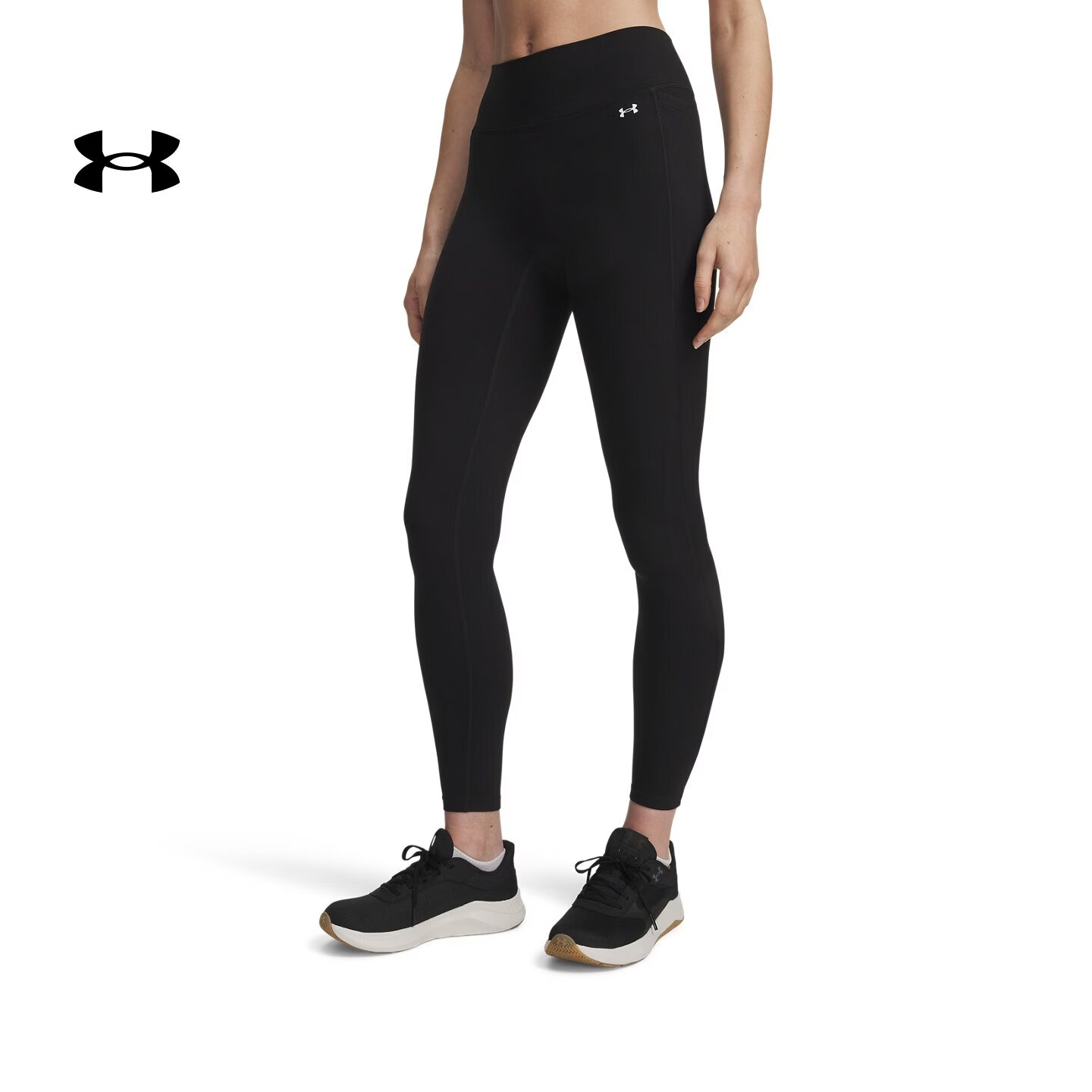 安德玛（Under Armour）【早秋上新】Motion女子训练运动及踝紧身裤6013784 深邃黑008 XL
