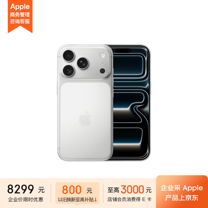 Apple/苹果  iPhone 17 Pro 256GB 银色 支持移动联通电信5G 双卡双待手机 MG8T4CH/A*企业专享