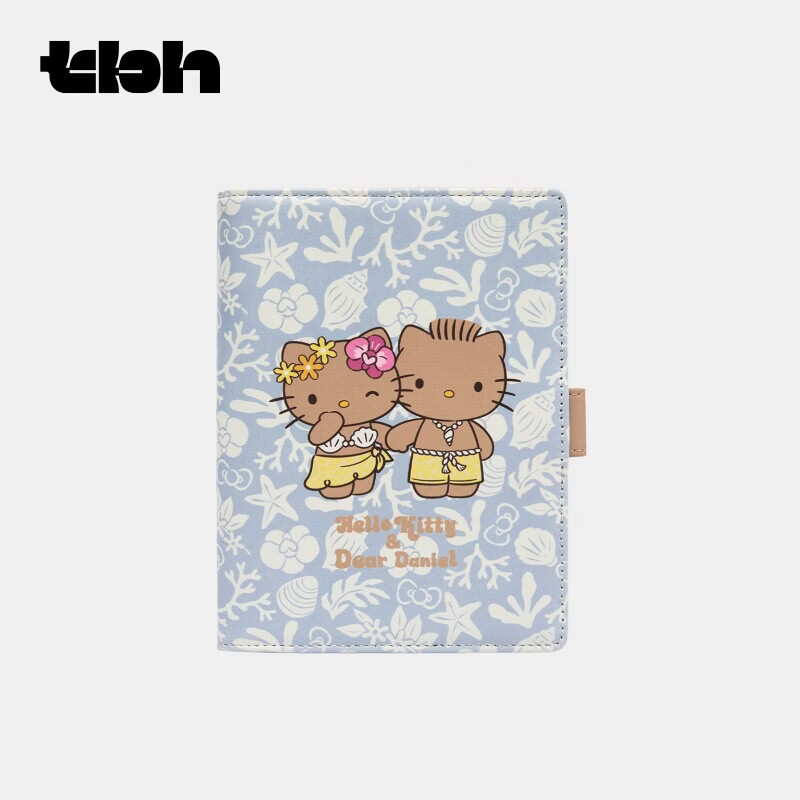 野兽派家居（tbh）Hello Kitty夏日冒险岛系列真皮护照包多功能证件夹礼物 Hello Kitty&Dear Daniel皮质护照夹 微风蓝