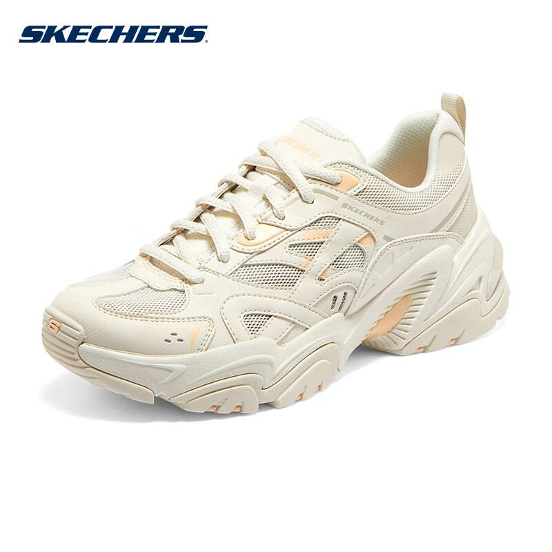 skechers斯凯奇鞋2022春夏款复古运动休闲百搭增高网布透气缓震二代