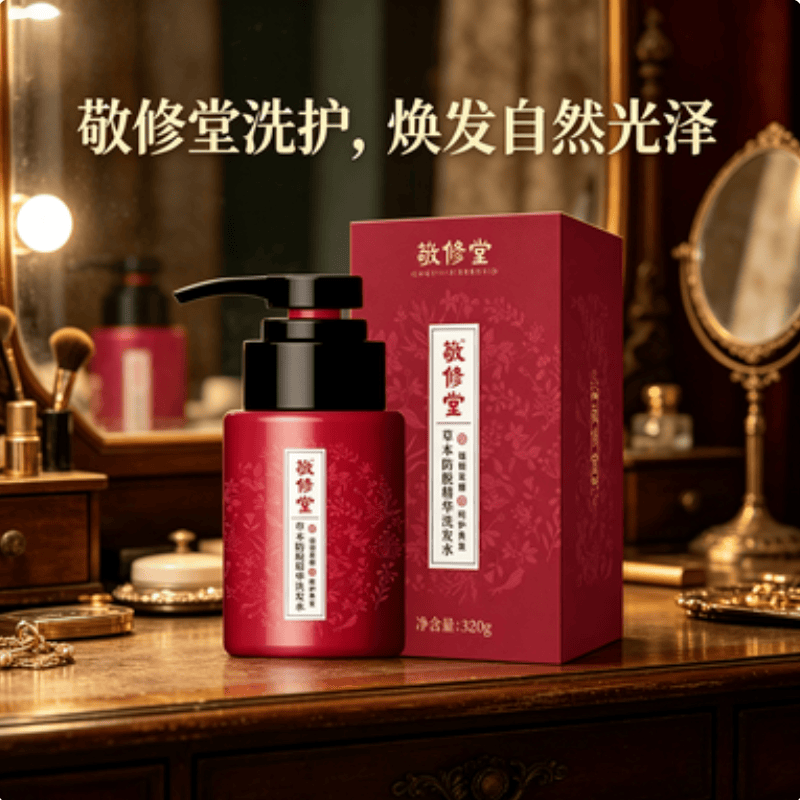 敬修堂草本防脱精华去屑止痒控油洗发水何首乌当归养发固发修护男女专用 敬修堂草本防脱精华洗发水【3瓶巩固】 320ml