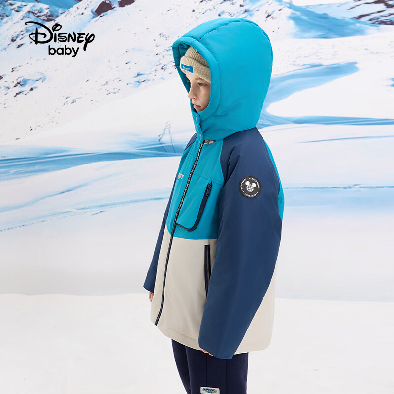 迪士尼(Disney)童装男童渐变羽绒服2026新冬米奇石墨烯拜年服白鸭绒高充绒外套厚 深绿 160 高155-160cm重85-100斤