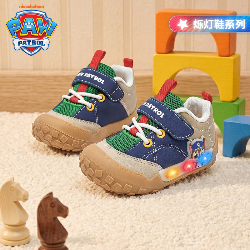 汪汪队立大功（PAW PATROL）汪汪队儿童运动鞋新款软底防滑跑步鞋男童宝宝学步鞋透气休闲童鞋 蓝色阿奇 升级款 25