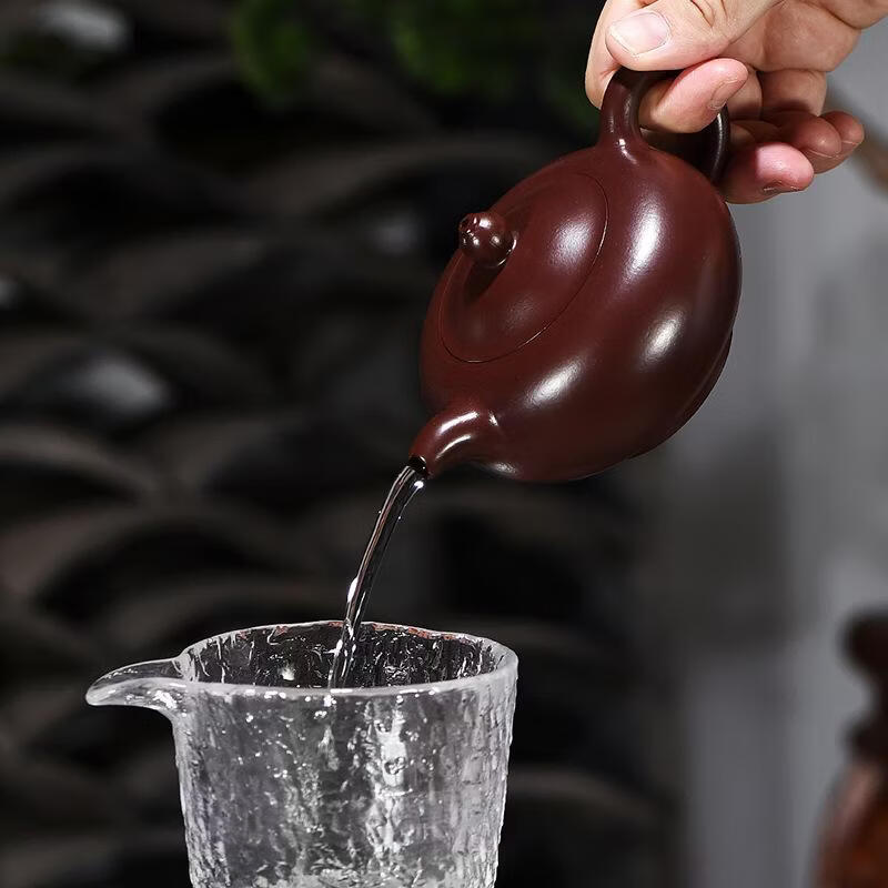 宜兴原矿紫砂壶手工制作茶壶紫朱泥碗玉紫砂壶纯手工原矿紫泥茶壶 朱泥碗玉200ML（球孔）