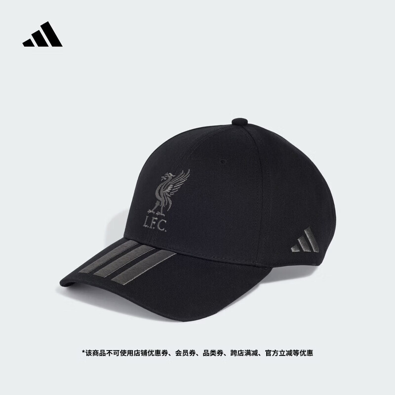 adidas利物浦足球休闲文化运动遮阳棒球帽太阳帽男女新款阿迪达斯   黑色/深灰   OSFM