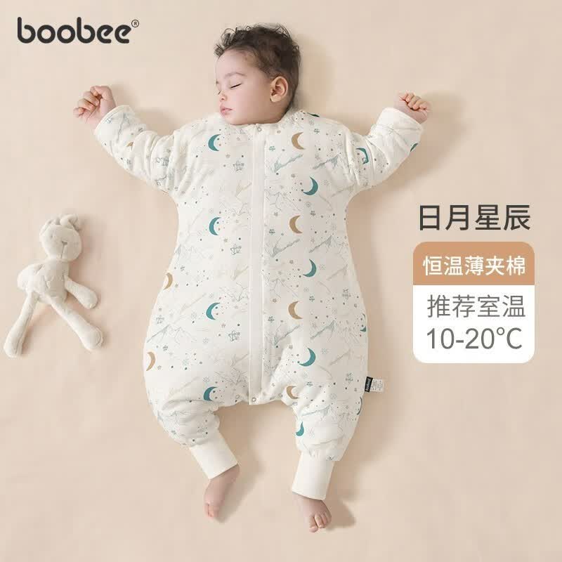 布比婴儿分腿睡袋春秋冬纯棉儿童防踢被神器宝宝分腿恒温睡袋四季通用 星辰-薄夹棉（室温10-20℃） S码(身高75-85cm)6-18个月宝宝属于什么档次？