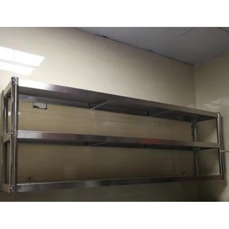 施韵令厨房架3可挂墙架不锈钢置物架托壁挂式2上吊架调味架饭店架子