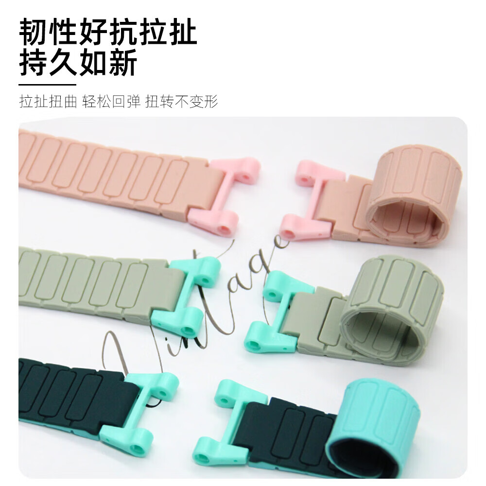 优智顺适用华为儿童电话手表表带x1/5x4x3x/4pro5pro/5xpro工字磁吸硅胶柔软舒适百搭配件多巴胺双色 紫粉表带【紫头】 适用华为儿童手表4Pro/5