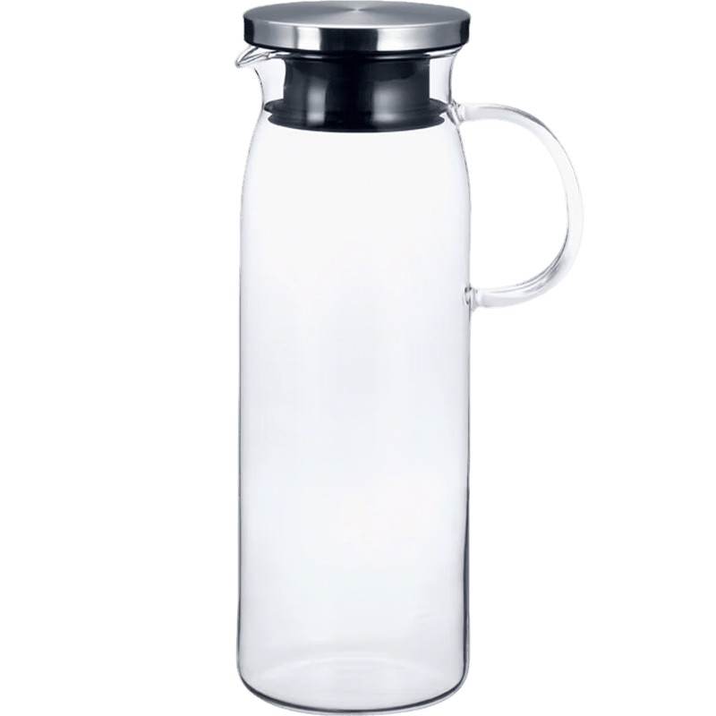 膳魔师（THERMOS）玻璃杯家用把手冷水壶耐热1L大容量凉水果汁桶TCG2C-1000-S-CY
