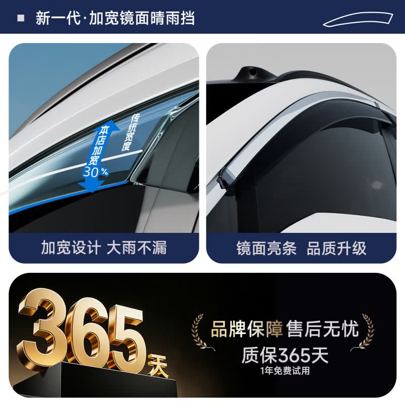 环罗适配26款乐道L80汽车配件大全适用于蔚来乐道l80全新款新车蔚来乐 【新一代开模工艺】加宽 30% 遮雨更到位,365 天质保