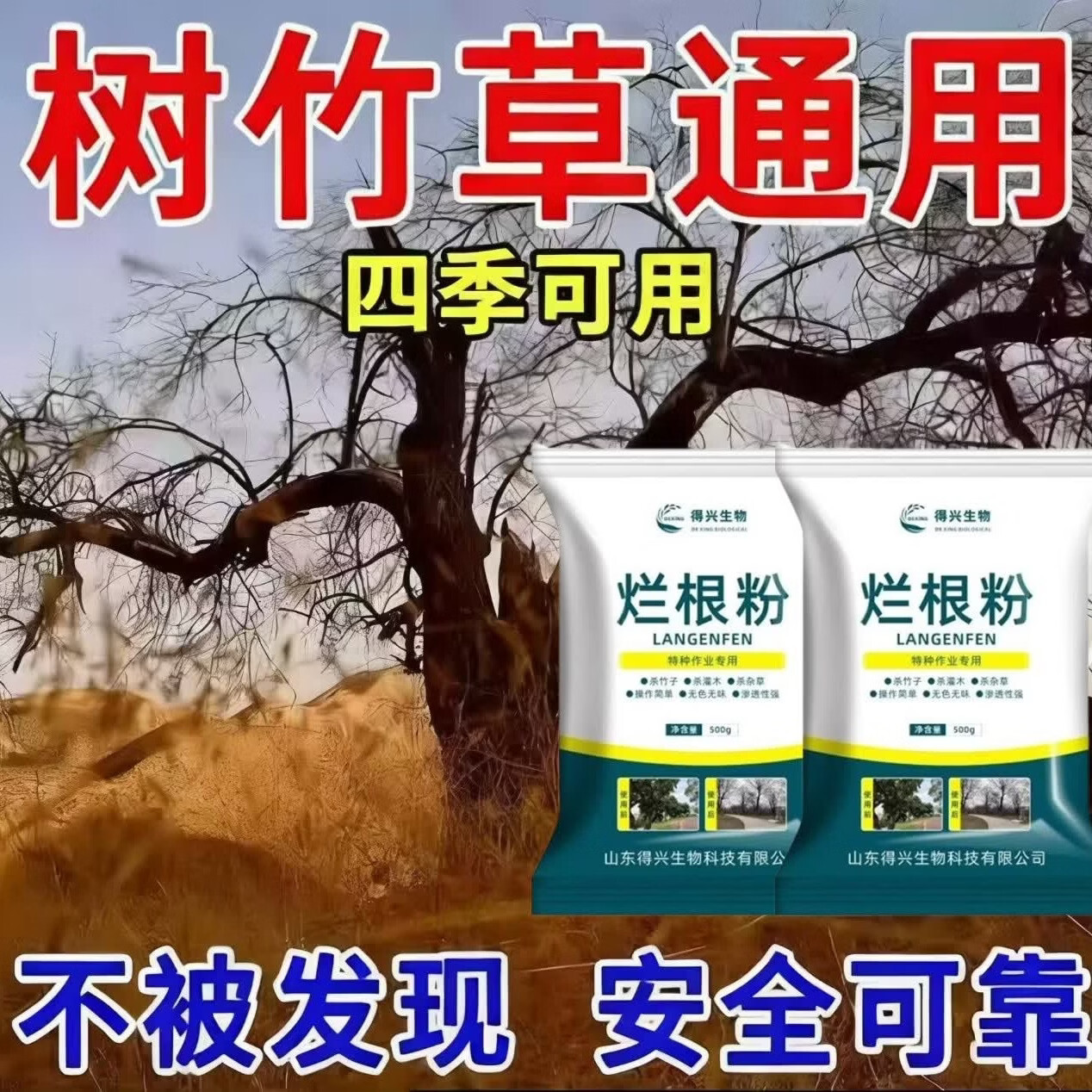 灭竹子专用烂竹根连强力除竹粉腐蚀竹根开荒地灌木杂草一扫光神器 买五袋发九袋【永不返青】