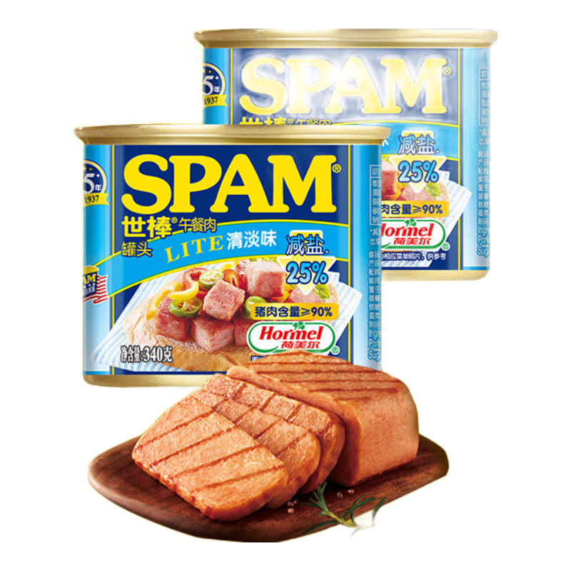 ���� SPAM ������ͷ 340g��2 ��ʳ��ͻ���տ�������� ��1��188g 30.72Ԫ������ڲ���Ƶ���µ���