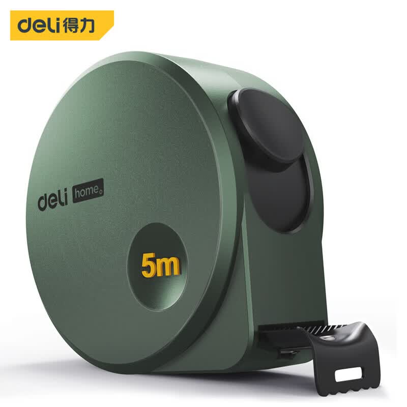 得力(deli)home系列钢卷尺3mx16mm(黑)不锈钢防水加厚加硬钢尺家用硅胶钢卷尺盒尺伸缩尺木工尺钢尺测量工具2个装HT8316