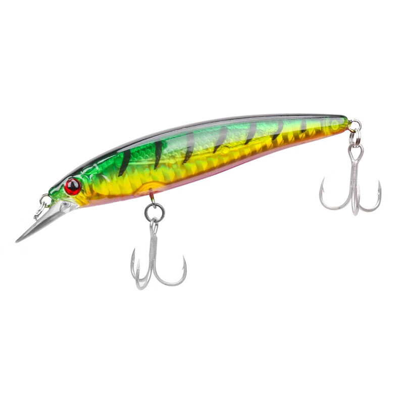 威和路亚饵沉水米诺假饵米诺血槽三本钩11cm13g翘嘴鲈鱼饵 豹纹绿 (sk