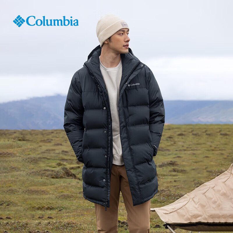 哥伦比亚（Columbia）男士无缝热压金点防水鸭绒650蓬羽绒服XE1260 010 L
