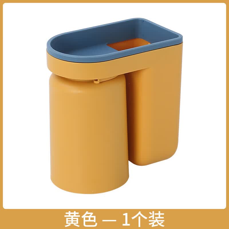 【优选】牙刷配件置物免打孔家用壁挂式配件情侣牙刷配件家庭套装电动牙刷配件 壁挂牙刷置物架【随机颜色】一个装