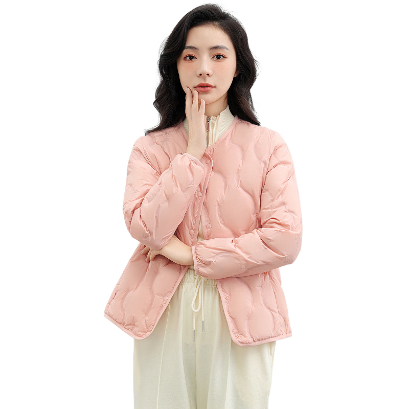 鸭鸭（YAYA）轻薄羽绒服女2026新款内胆外穿秋冬短款圆领保暖外套时尚休闲衣服