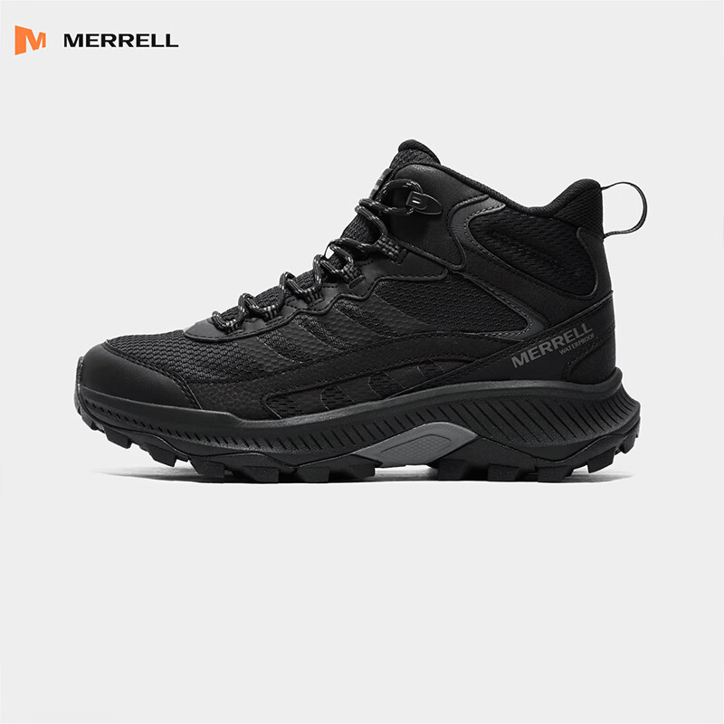 迈乐（Merrell）户外徒步男女款SPEED STRIKE 2 MID WP中帮防水耐磨徒步鞋 J037833黑（男） 42