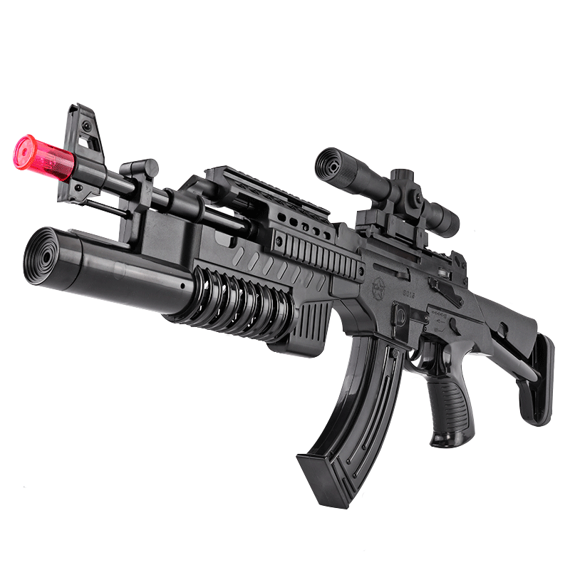 儿童玩具枪男孩电动M416红外线酷炫音乐声光枪小孩模型玩具2-3-5岁 8018(充电电池+充电器)