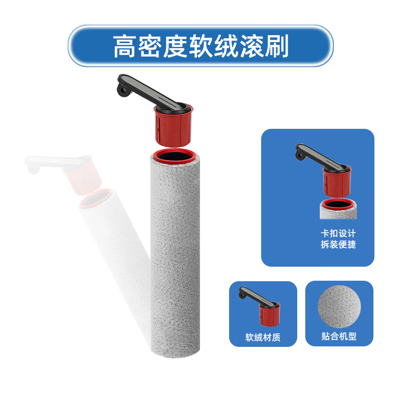 适配追觅H20 Ultra 旋锋版/H30 Ultra 旋锋版/H20 Ultra Max洗地机配件滚刷滚筒滤网清洗液滤芯网 【H20旋锋版】滚刷2个+三代网2个
