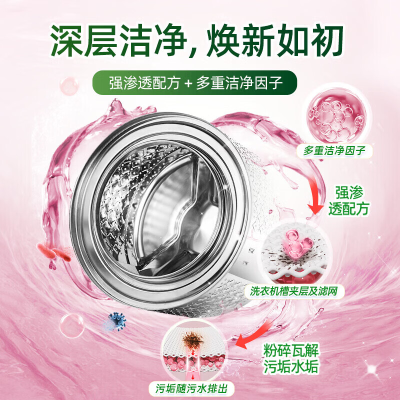 水卫士洗衣机清洁消毒液 去污抗霉斑除螨去异味免浸泡洗衣机通用清洗剂 洗衣机清洁消毒液270g*3瓶