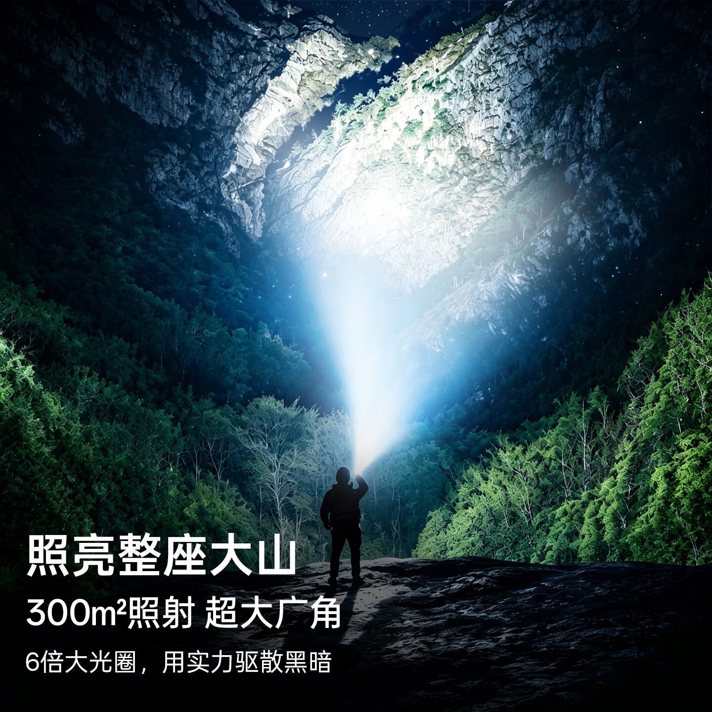 山雨三山迷你小型便携手电筒强光高亮户外家用儿童充电手电家用电筒 铝合金手电筒
