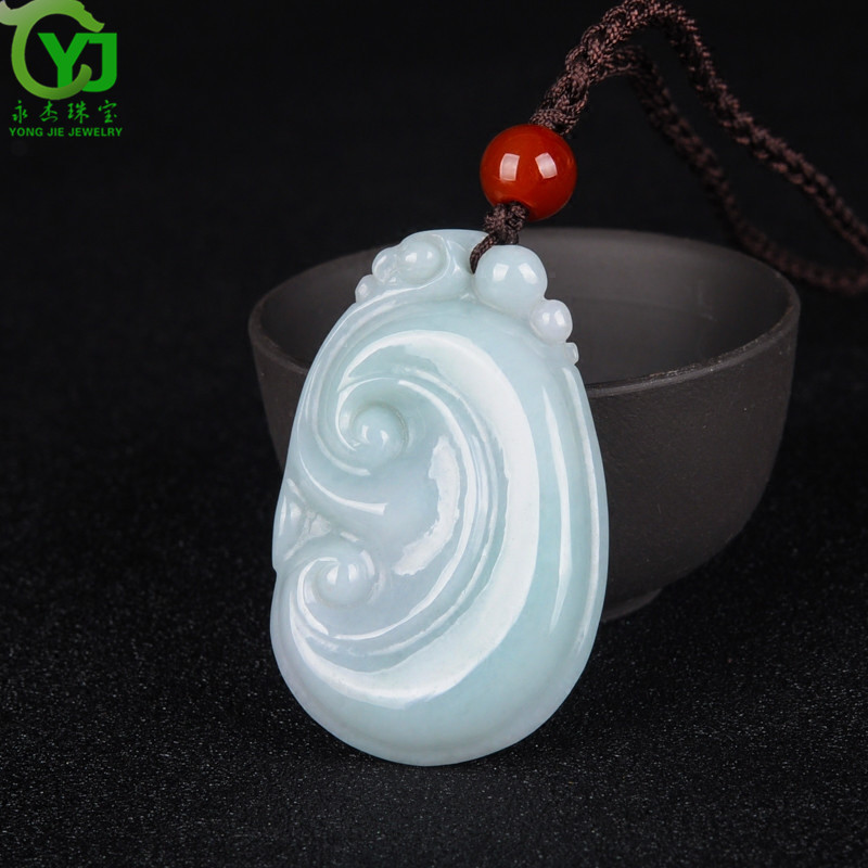永杰珠宝【七夕情人节礼物】原创A货翡翠玉如意吊坠玉坠翠玉玉坠玉佩 翡翠如意吊坠 京东折扣/优惠券